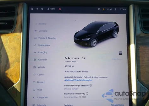2019 Tesla Model X from USA, damaged, VIN 5YJXCAE29KF186356